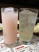 ピーチカルピス&柚子ハチミツレモンサワー