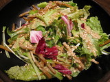 きんぴらごぼうと緑色野菜の胡麻サラダ